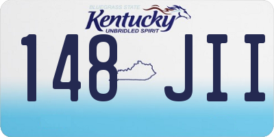 KY license plate 148JII