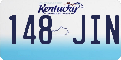 KY license plate 148JIN
