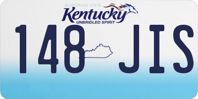 KY license plate 148JIS