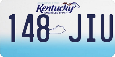 KY license plate 148JIU