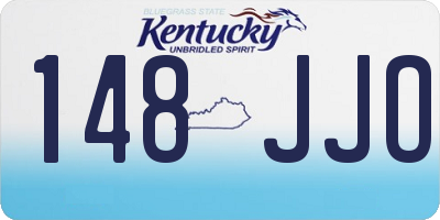 KY license plate 148JJO