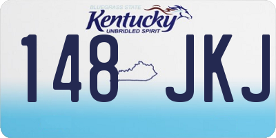 KY license plate 148JKJ