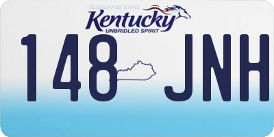 KY license plate 148JNH