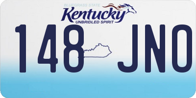 KY license plate 148JNO