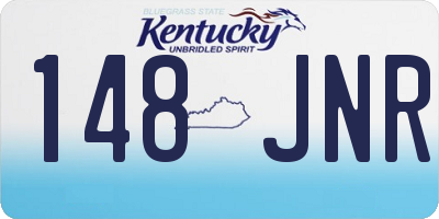KY license plate 148JNR