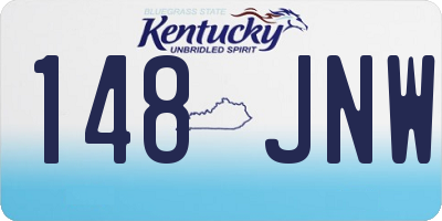 KY license plate 148JNW