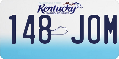 KY license plate 148JOM