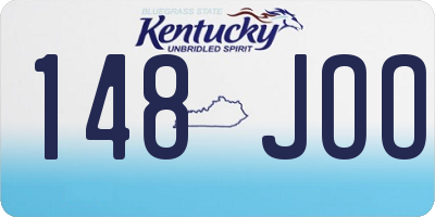 KY license plate 148JOO