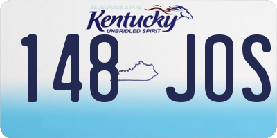 KY license plate 148JOS