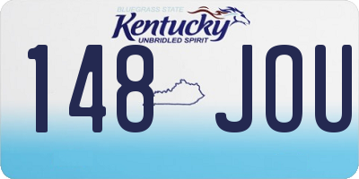 KY license plate 148JOU