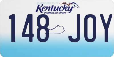 KY license plate 148JOY