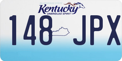 KY license plate 148JPX
