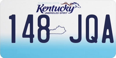 KY license plate 148JQA