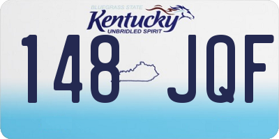 KY license plate 148JQF