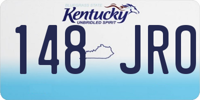 KY license plate 148JRO