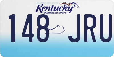 KY license plate 148JRU