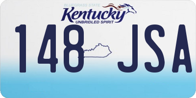 KY license plate 148JSA
