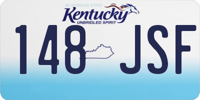 KY license plate 148JSF