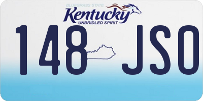 KY license plate 148JSO
