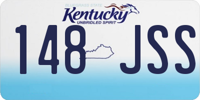 KY license plate 148JSS