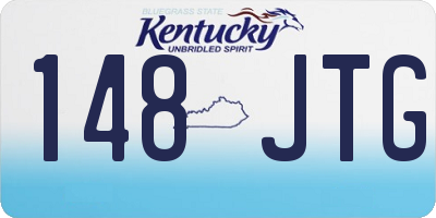 KY license plate 148JTG