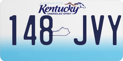 KY license plate 148JVY