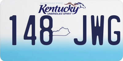 KY license plate 148JWG