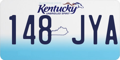 KY license plate 148JYA