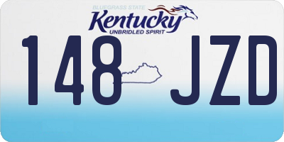 KY license plate 148JZD