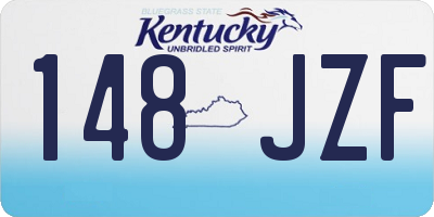 KY license plate 148JZF