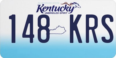 KY license plate 148KRS