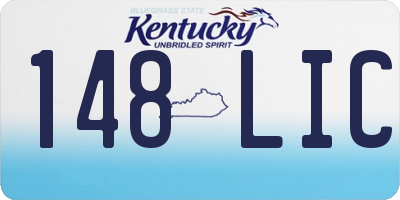 KY license plate 148LIC