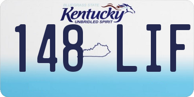 KY license plate 148LIF