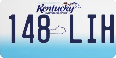 KY license plate 148LIH