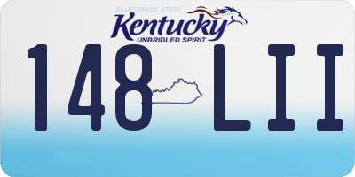 KY license plate 148LII