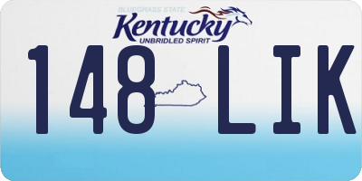 KY license plate 148LIK