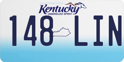 KY license plate 148LIN