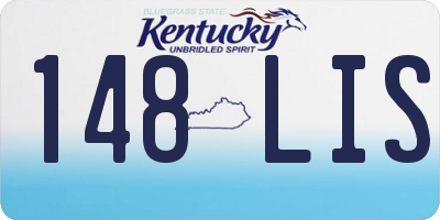 KY license plate 148LIS