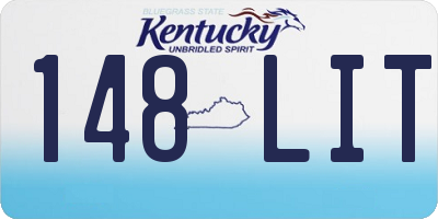 KY license plate 148LIT