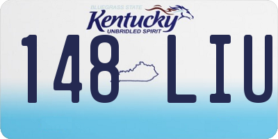 KY license plate 148LIU