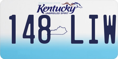 KY license plate 148LIW
