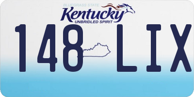 KY license plate 148LIX
