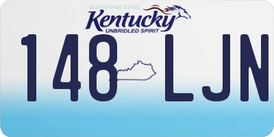 KY license plate 148LJN
