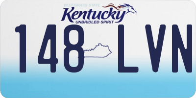 KY license plate 148LVN
