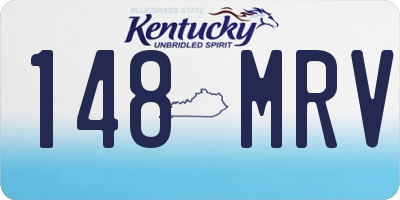 KY license plate 148MRV