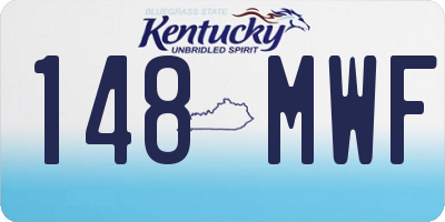 KY license plate 148MWF
