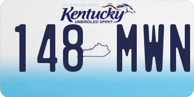 KY license plate 148MWN