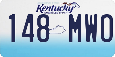 KY license plate 148MWO