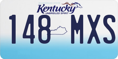 KY license plate 148MXS