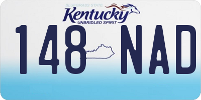 KY license plate 148NAD